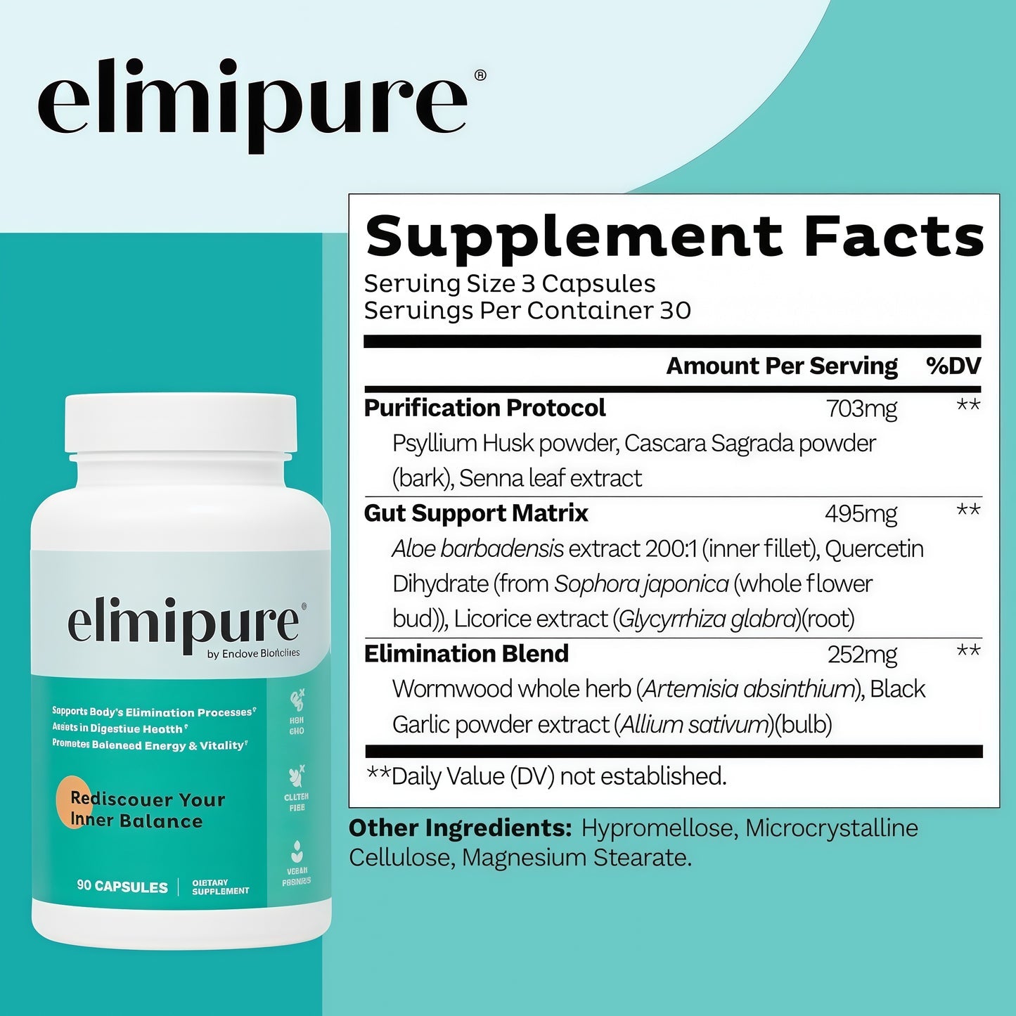 Elimipure Gut Cleanse & Restore Supplement